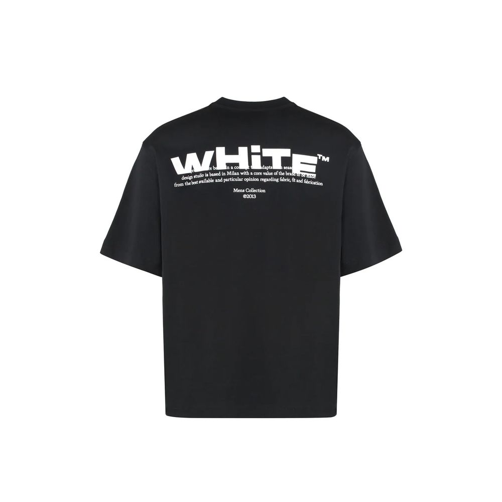 Off-White Black Cotton T-Shirt Off-White