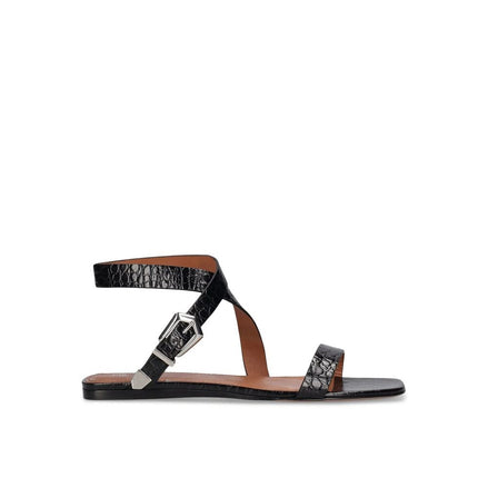 Paris Texas Black Calfskin Strap-On Sandals Paris Texas