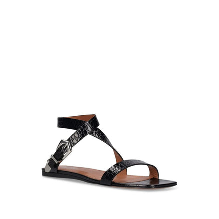 Paris Texas Black Calfskin Strap-On Sandals Paris Texas