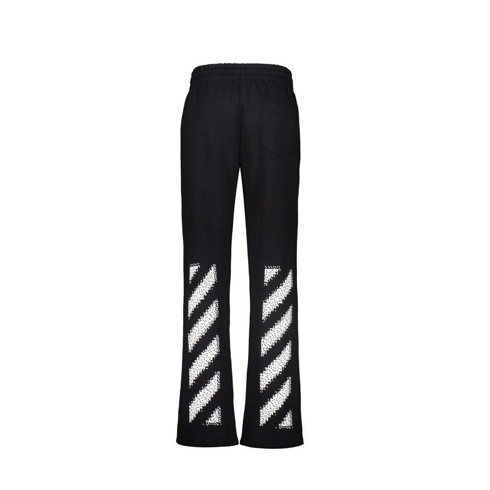 Off-White Black Cotton Casual Pants Off-White