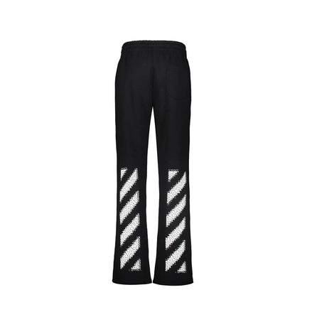 Off-White Black Cotton Casual Pants Off-White