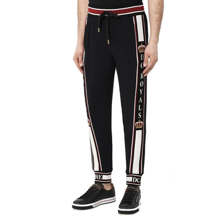 Dolce & Gabbana Black Elastane Joggers (Workout Pants) Dolce & Gabbana