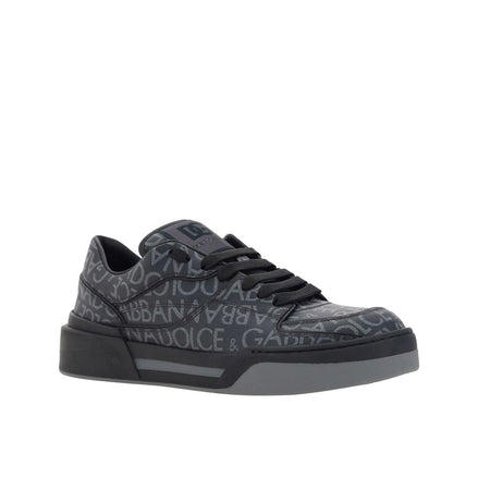 Dolce & Gabbana Black Cotton Low Top Sneakers Dolce & Gabbana