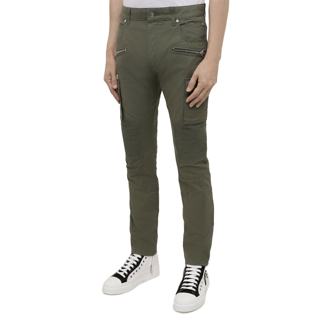 Balmain Bicolor Cotton Cargo Pants Balmain