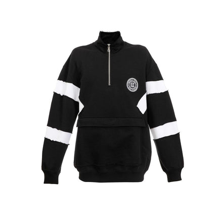 Balmain Black Cotton Sweatshirt Balmain