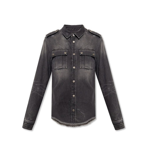 Balmain Black Denim Shirt Balmain