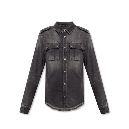 Balmain Black Denim Shirt Balmain