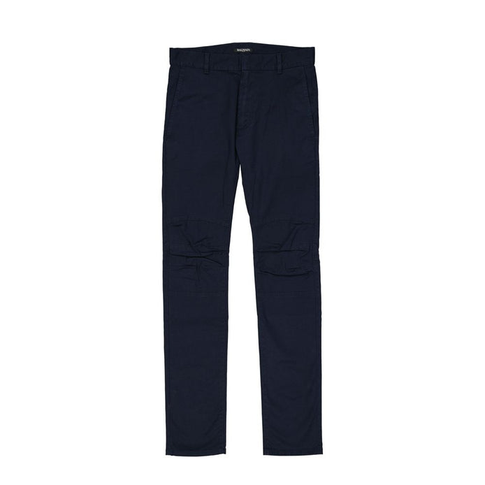 Balmain Blue Cotton Casual Pants Balmain