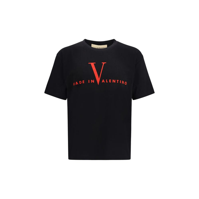 Valentino Black Cotton T-Shirt Valentino