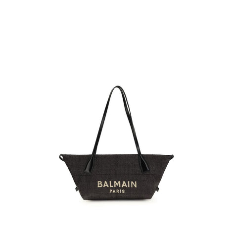 Balmain Black Raffia Shoulder Bag Balmain