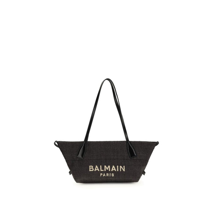Balmain Black Raffia Shoulder Bag Balmain