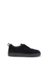 Santoni Black Calf Leather Bos Taurus Low Top Sneakers