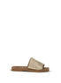 Chloé Gold Polyester Sandals Chloé