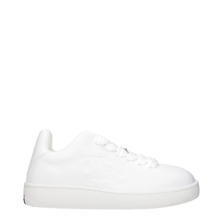 Burberry White Leather Low Top Sneakers Burberry