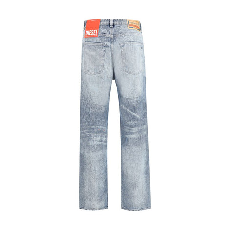 Diesel Light Blue Cotton Relaxed Fit Jeans Diesel