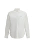Prada White Fleece Wool Dress Shirt