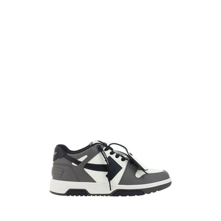 Off-White Gray Calf Leather Bos Taurus Low Top Sneakers Off-White