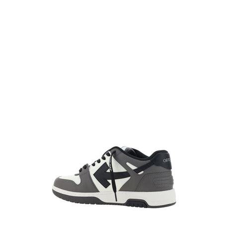 Off-White Gray Calf Leather Bos Taurus Low Top Sneakers Off-White