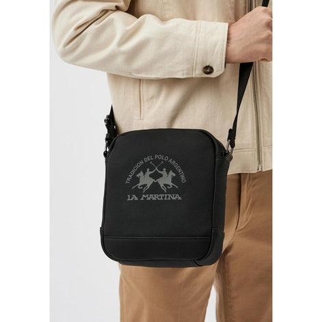 La Martina Black Polyethylene Crossbody Bag La Martina