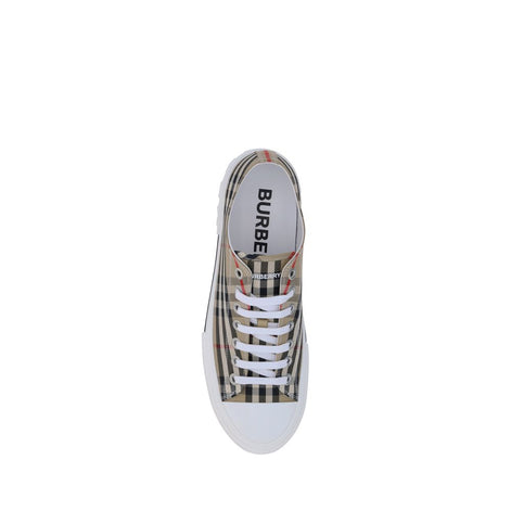 Burberry Brown Cotton Low Top Sneakers Burberry