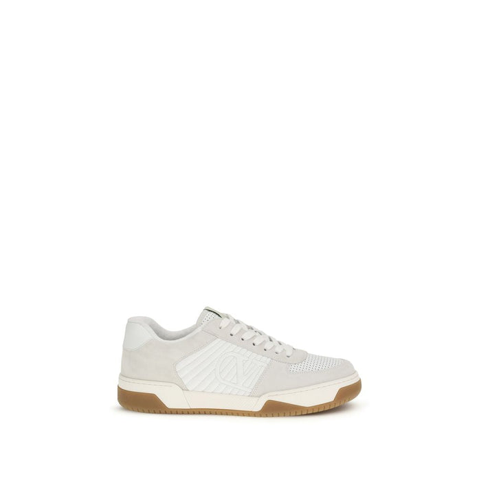 Valentino Garavani White Calf Leather Bos Taurus Athletic Sneakers Valentino Garavani