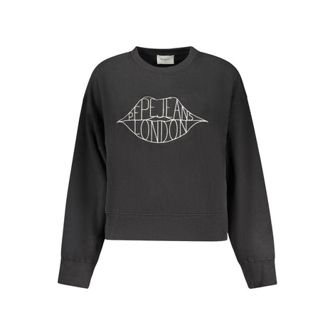 Pepe Jeans Black Cotton Women Sweatshirt Pepe Jeans