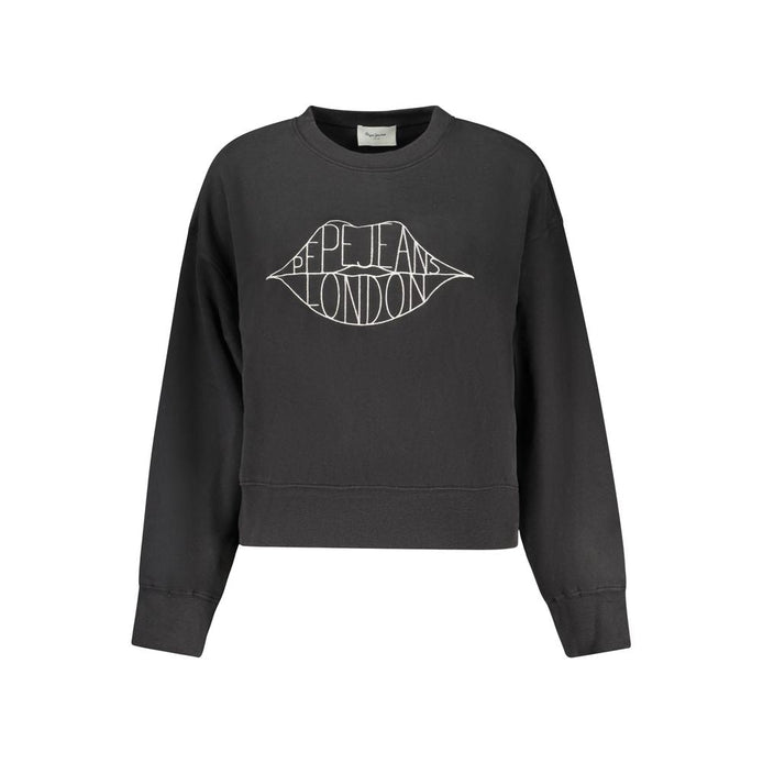 Pepe Jeans Black Cotton Women Sweatshirt Pepe Jeans