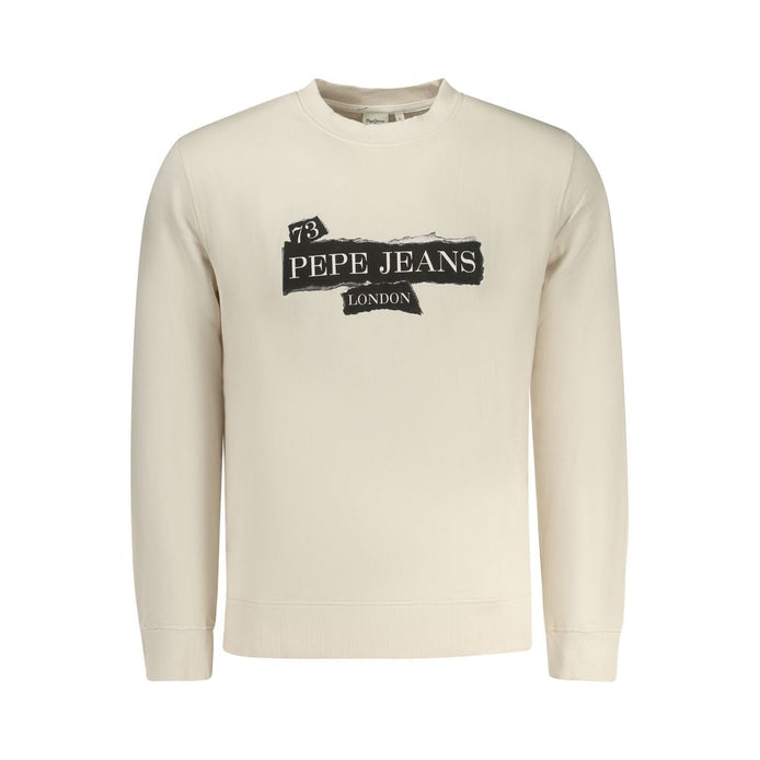 Pepe Jeans Beige Cotton Men Sweatshirt Pepe Jeans