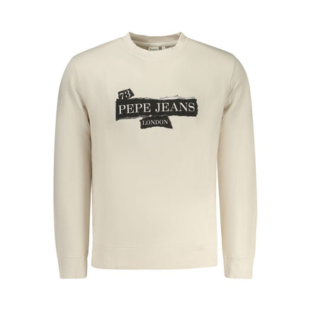 Pepe Jeans Beige Cotton Men Sweatshirt Pepe Jeans