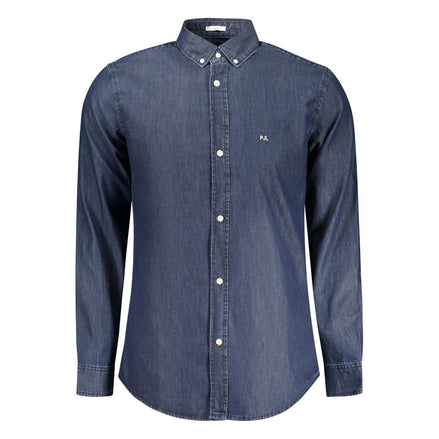 Pepe Jeans Blu Cotton Men Shirt Pepe Jeans