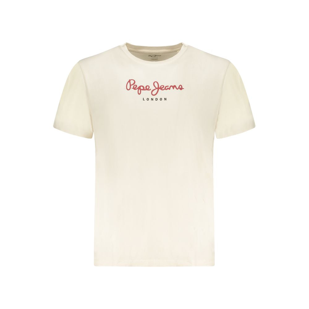 Pepe Jeans Beige Cotton Men's T-Shirt Pepe Jeans