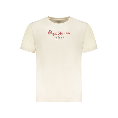 Pepe Jeans Beige Cotton Men's T-Shirt Pepe Jeans