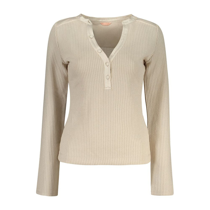 Guess Jeans Beige Polyester Women Sweater Guess Jeans