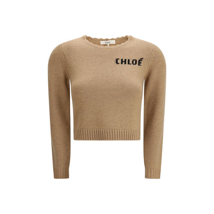 Sweat-shirt en laine marron Chloé