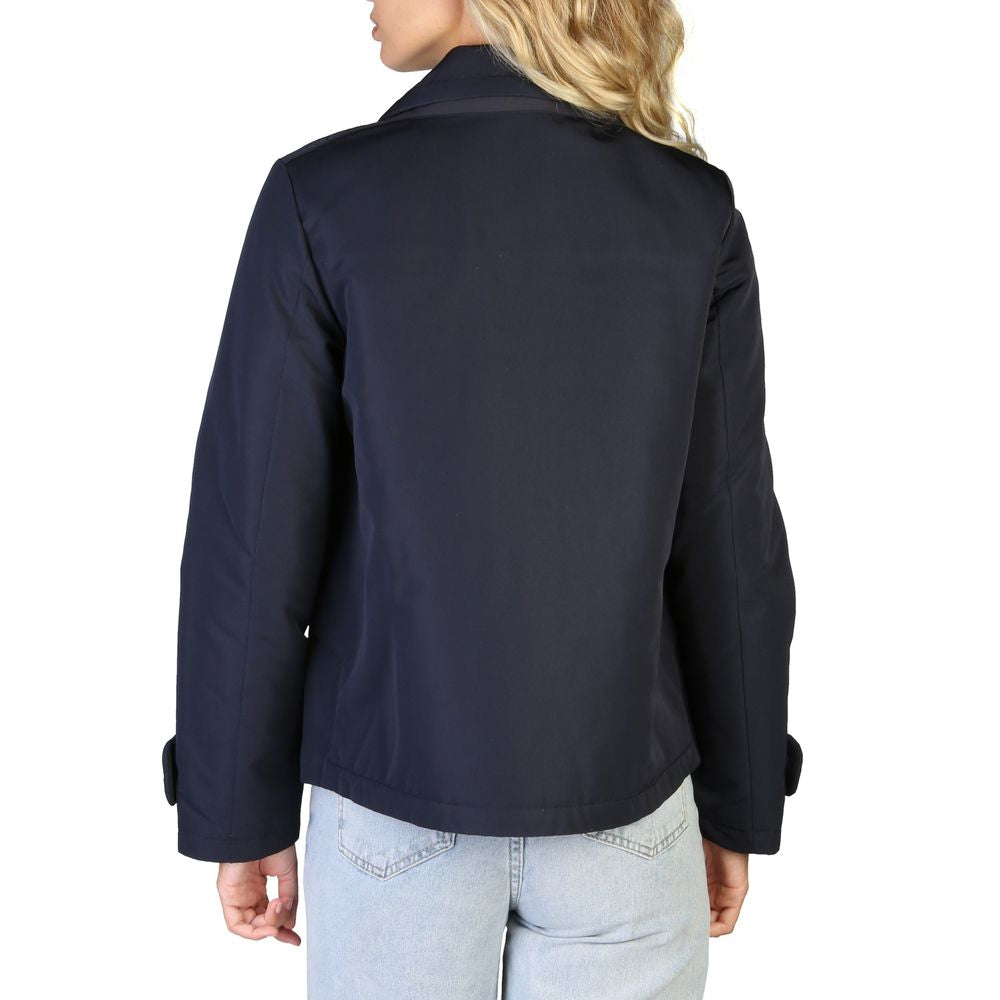 Geox Blue Polyester Bomber Geox