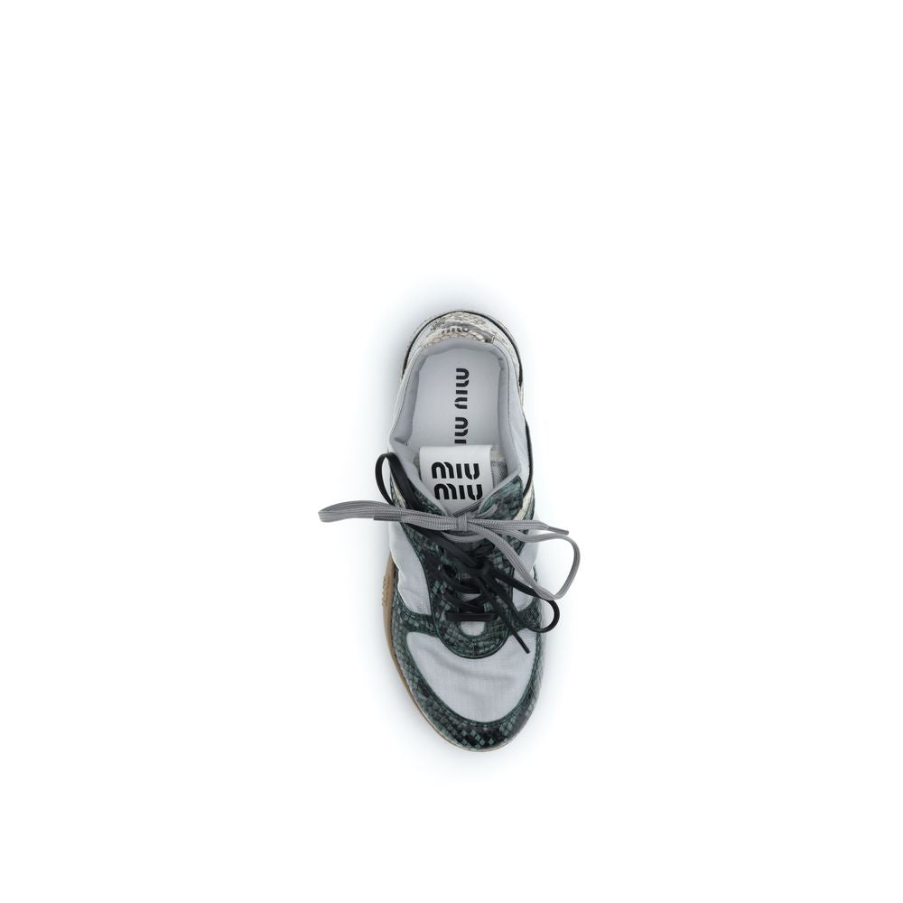 Miu Miu Gray Rubber Athletic Sneakers Miu Miu