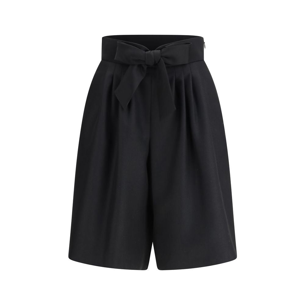 Valentino Black Wool Bermuda Shorts Valentino