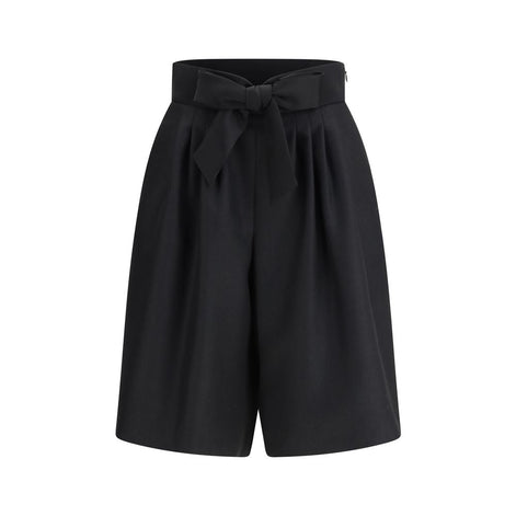 Valentino Black Wool Bermuda Shorts Valentino