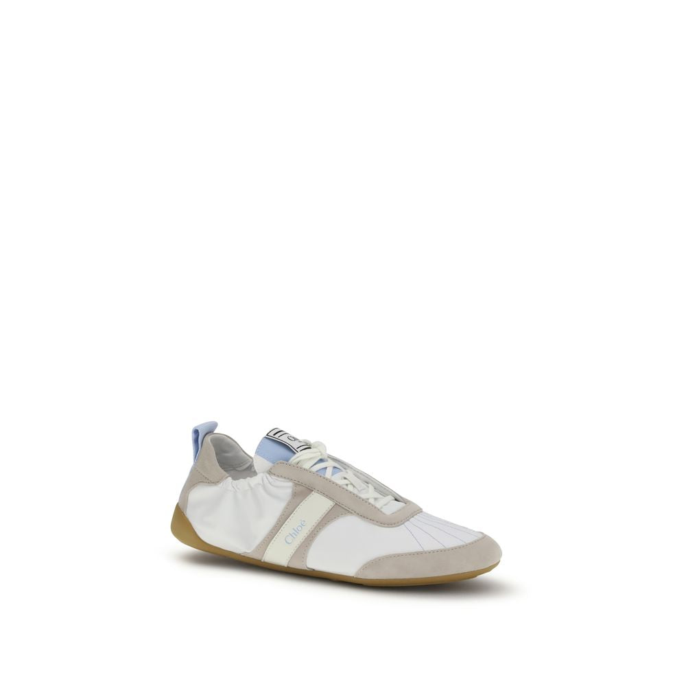 Chloé White Calf Leather Bos Taurus Athletic Sneakers Chloé