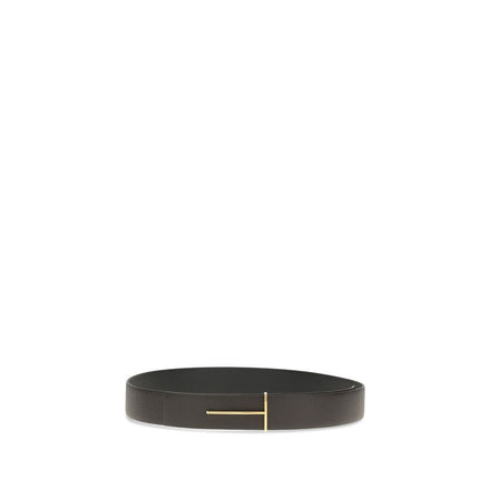 Tom Ford Brown Calf Leather Bos Taurus Regular Belt Tom Ford