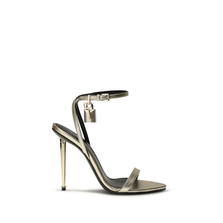 Tom Ford Gold Goatskin Stiletto Heel Sandals Tom Ford