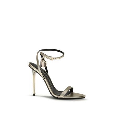 Tom Ford Gold Goatskin Stiletto Heel Sandals Tom Ford