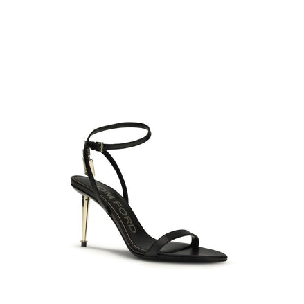 Tom Ford Black Goatskin Stiletto Heel Sandals Tom Ford