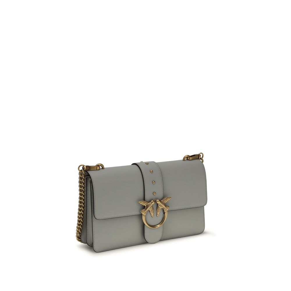 Sac PINKO Cuir Gris One Simply Love Femme