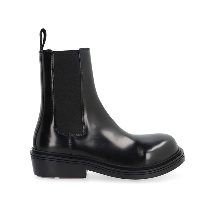 Bottega Veneta Black Calfskin Chelsea Boots Bottega Veneta