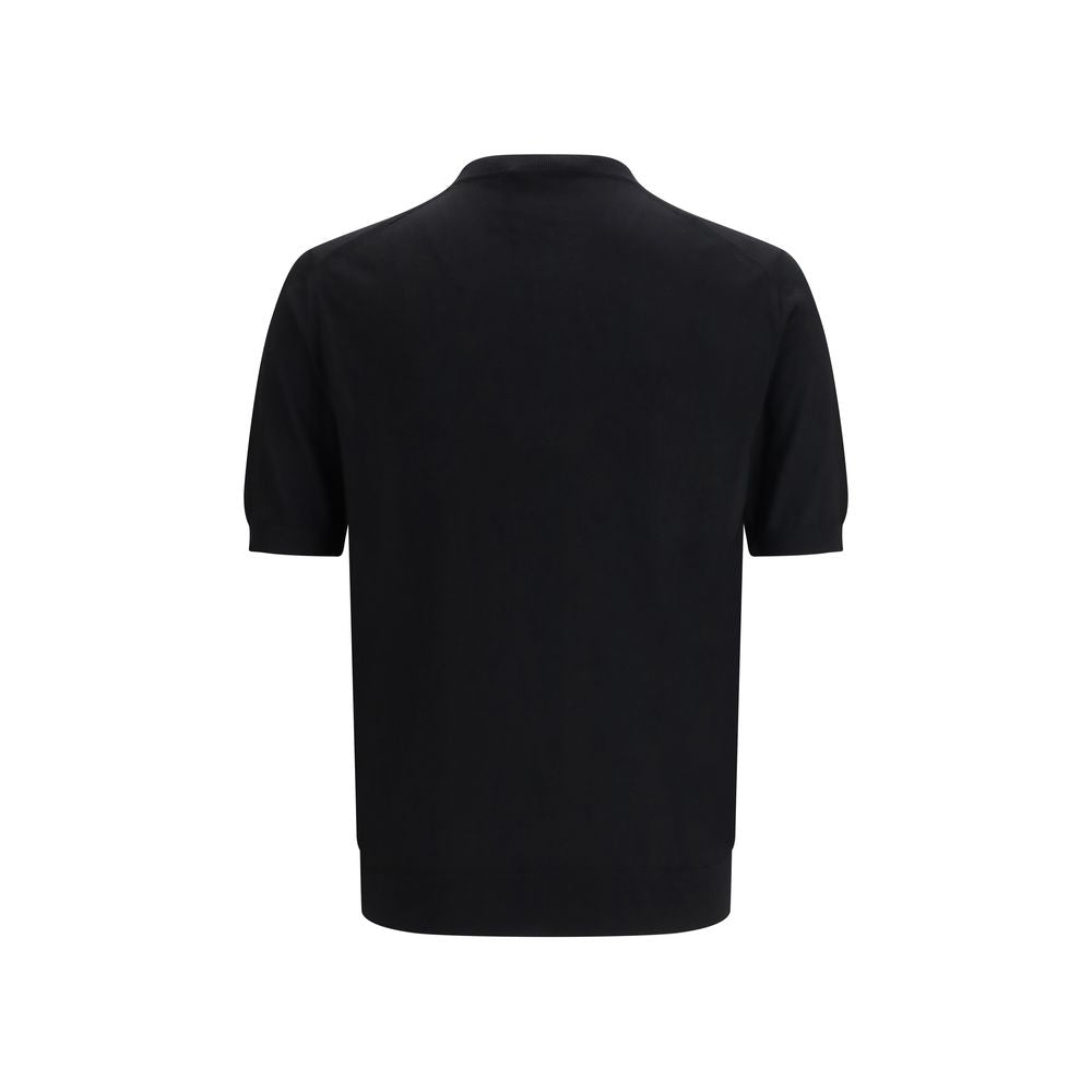 Prada Black Fleece Wool T-Shirt Prada