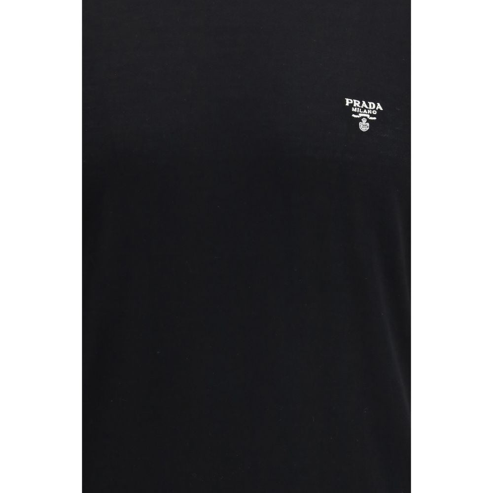 Prada Black Fleece Wool T-Shirt Prada