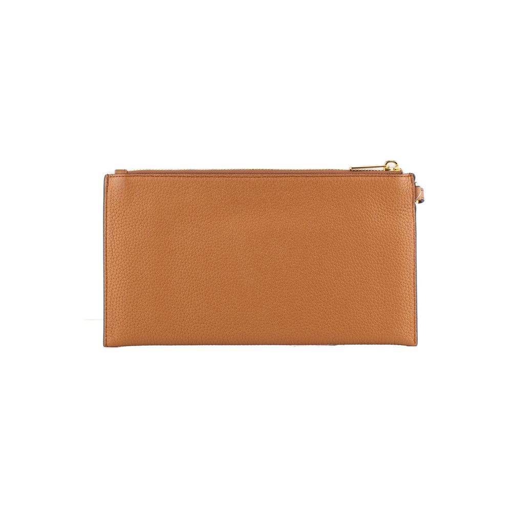 Michael Kors Brown Leather Clutch Bag Michael Kors