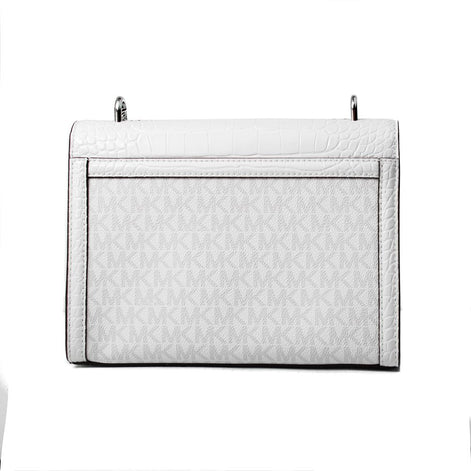 Sac bandoulière en toile blanche Michael Kors