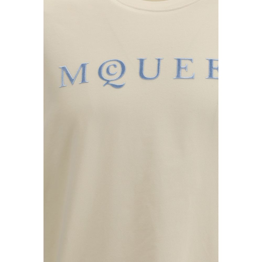 Alexander McQueen Cream Cotton T-Shirt Alexander McQueen